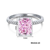 Women's Copper Geometric Sugar Cube Ring With Zirconia