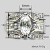 Women's Copper Geometric Three Ring Set Inlaid Zircon Ring