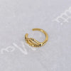 Women's Copper Geometric Twist Clipon Earrings With Goldplated Finish Simple Personality Jewelry For Wholesale
