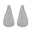 Women's Copper Geometric Water Drop Zirconia Earrings Chic Minimalist Style