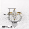 Women's Copper Geometric Zircon Bracelet With Fourclaw Hand Inlaid Design