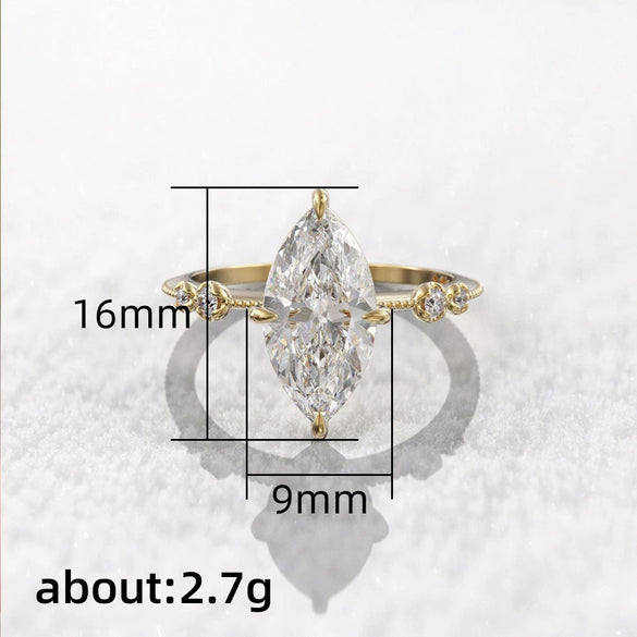 Women's Copper Geometric Zircon Bracelet With Fourclaw Hand Inlaid Design