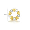 Women's Copper Geometric Zircon Earrings Electroplated Fashion Simple Elegant Jewelry