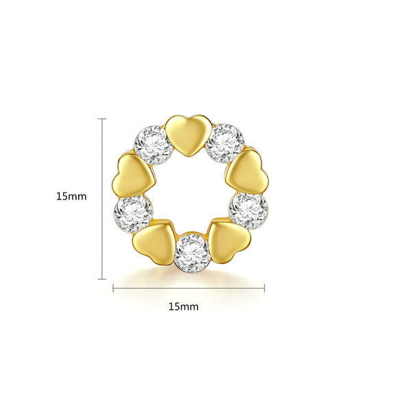 Women's Copper Geometric Zircon Earrings Electroplated Fashion Simple Elegant Jewelry