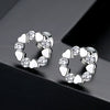 Women's Copper Geometric Zircon Earrings Electroplated Fashion Simple Elegant Jewelry