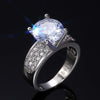Women's Copper Geometric Zircon Gem Ring