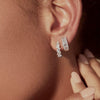 Women's Copper Geometric Zircon Inlaid Earrings