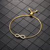 Women's Copper Geometric Zircon Microinlaid Elegant Bracelet