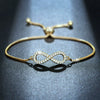 Women's Copper Geometric Zircon Microinlaid Elegant Bracelet