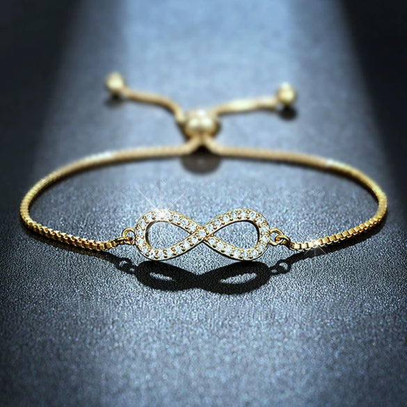 Women's Copper Geometric Zircon Microinlaid Elegant Bracelet