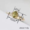 Women's Copper Geometric Zircon Ring Light Luxury Style