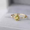 Women's Copper Geometric Zircon Ring Light Luxury Style