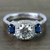 Women's Copper Geometric Zircon Ring With Moderate Ancient Design And Advanced Sense