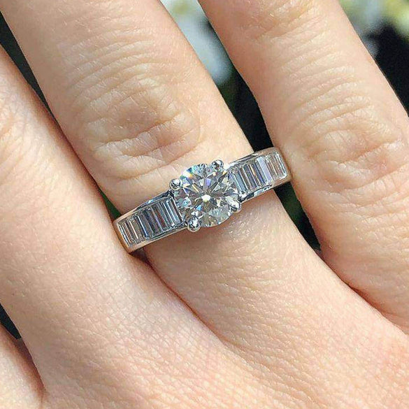 Women's Copper Geometric Zirconia Microinlaid Light Luxury Style Ring