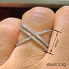 Women's Copper Geometric Zirconia Ring For Daily Fashion Matching