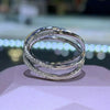 Women's Copper Geometric Zirconia Ring For Daily Fashion Matching