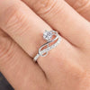 Women's Copper Geometric Zirconia Ring Luxury Style Jewelry
