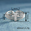 Women's Copper Geometric Zirconia Style Ring
