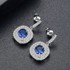 Women's Copper Geometry Earrings With Electroplated Finish And 3A Zircon Fashion Banquet Jewelry