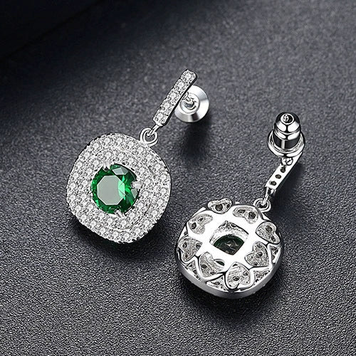 Women's Copper Geometry Earrings With Electroplated Finish And 3A Zircon Fashion Banquet Jewelry