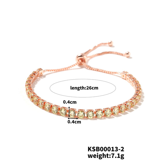 Women's Copper Glass Bracelets Simple Light Luxury Fashion Trend