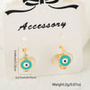 Women's Copper Gold Plated Geometric Evil Eye Earrings Jewelry