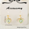 Women's Copper Gold Plated Geometric Evil Eye Earrings Jewelry