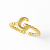 Women's Copper Gold Plated Geometric Letter Open Ring