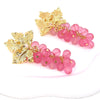 Women's Copper Gold Plated Grape Fruit Pendant Earrings With Playful Food Inspired Design