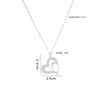 Women's Copper Gold Plated Heart Shape Mixed Gemstone Inlay Zircon Necklace O Chain Light Luxury Style