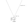 Women's Copper Gold Plated Heart Shape Mixed Gemstone Inlay Zircon Necklace O Chain Light Luxury Style