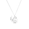 Women's Copper Gold Plated Heart Shape Mixed Gemstone Inlay Zircon Necklace O Chain Light Luxury Style