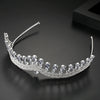 Women's Copper Headband With Inlaid Zircon Drop Details Retro Electroplated Wedding Crown Hair Accessory