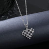 Women's Copper Heart And Water Drop Zircon Inlaid Earrings And Necklace Set With O Chain Sweet Cute Natural Style Jewelry
