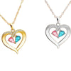 Women's Copper Heart Pendant Necklace With Electroplated Finish Elegant Old Money Style Collarbone Chain Fashion Jewelry