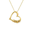 Women's Copper Heart Pendant Necklace With Electroplated Finish Elegant Old Money Style Collarbone Chain Fashion Jewelry