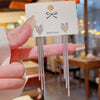 Women's Copper Heart Shape Electroplated Earrings
