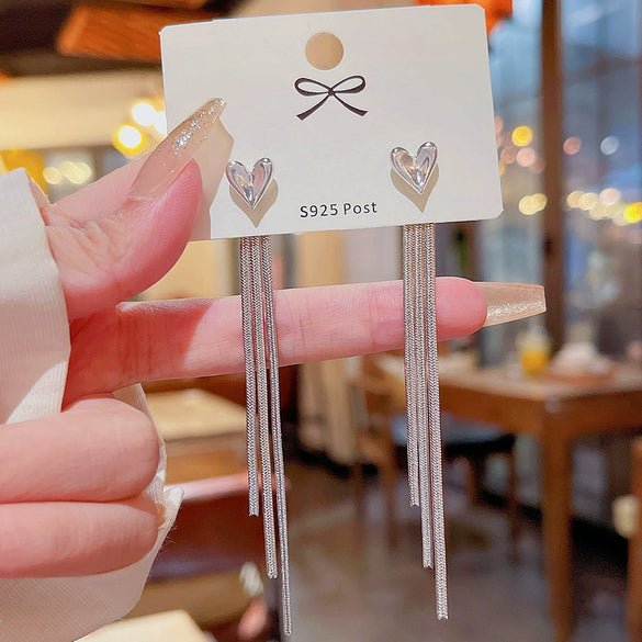 Women's Copper Heart Shape Electroplated Earrings