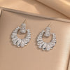 Women's Copper Heart Shape Minimalist Electroplated Circle Ear Studs