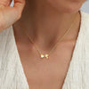 Women's Copper Heart Shaped Cross Pendant Necklace With Electroplated Geometric Design Sweet And Cool Clavicle Chain