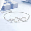 Women's Copper Heart Shaped Zircon Bracelet With Electroplated Simple Elegant Wrist Chain Design