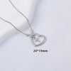 Women's Copper Heartshaped Electroplated Titanium Steel O Word Chain Necklace