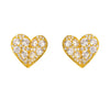 Women's Copper Heartshaped Geometric Earrings With Electroplating And Diamond Zircon Design