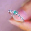 Women's Copper Heartshaped Geometric Ring With Zirconia Design