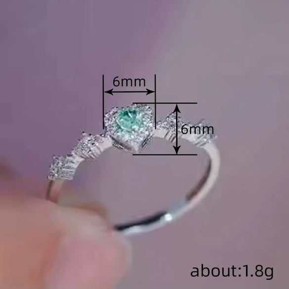 Women's Copper Heartshaped Geometric Ring With Zirconia Design