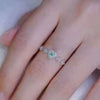 Women's Copper Heartshaped Geometric Ring With Zirconia Design