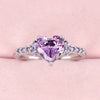 Women's Copper Heartshaped Ring With Zirconia Design