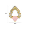 Women's Copper Heartshaped Zircon Drop Earrings With Electroplated Finish Fashion Jewelry Gift