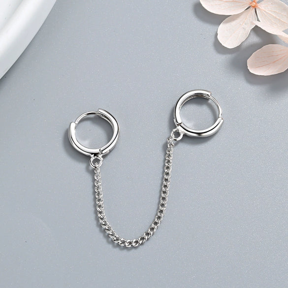 Women's Copper Hiphop Style Geometric Electroplated Ear Stud Earrings