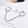 Women's Copper Hiphop Style Geometric Electroplated Ear Stud Earrings